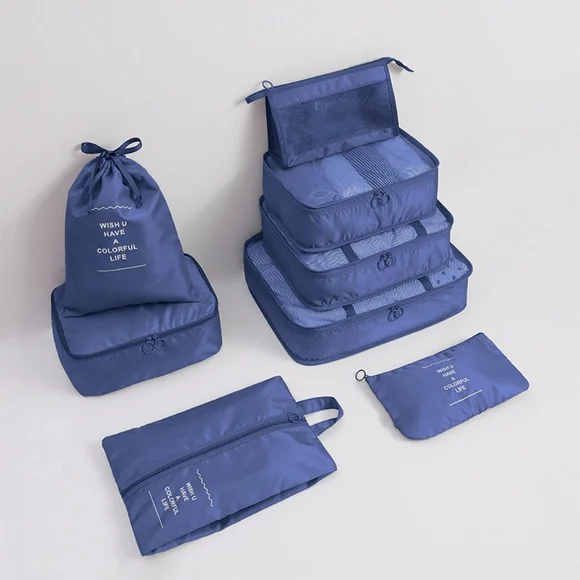 ORGANIZER SET OF 8 PIECES!!! COLOR NAVY BLUE