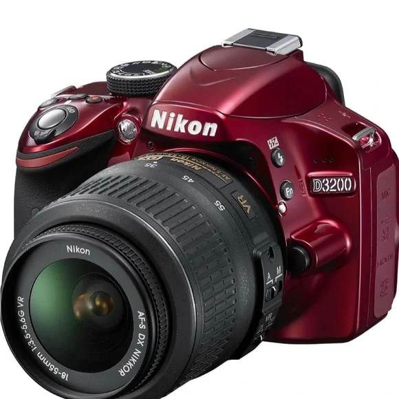 Nikon Red Digital Camera with Professional Features