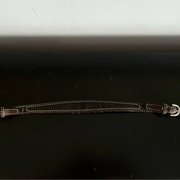 Coach Brown Leather Bag Strap with Stitching