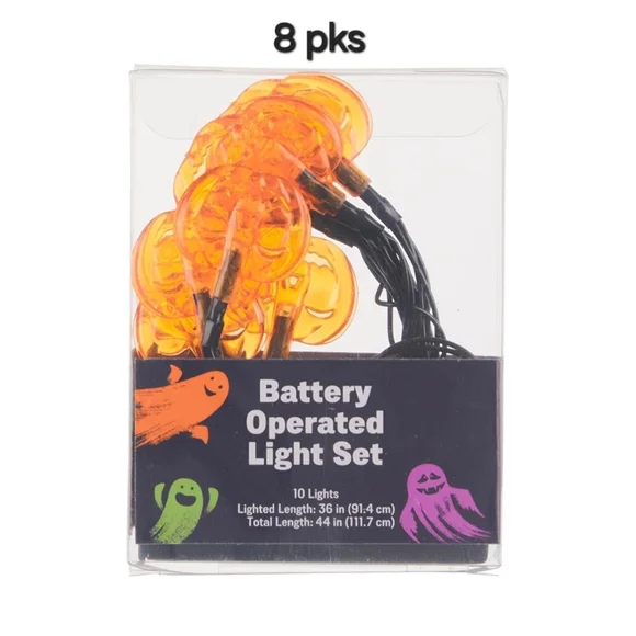 Pumpkin String Light Set 8pks