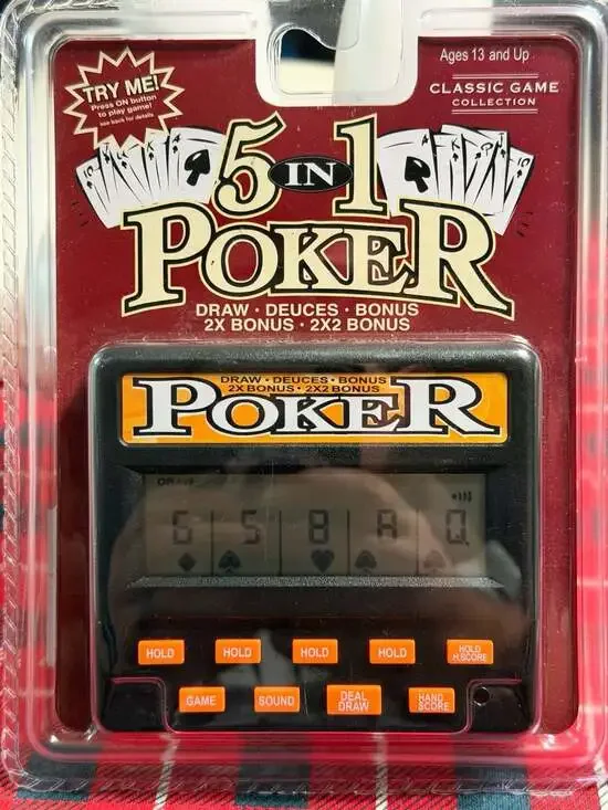 Classic Game Collection 5-in-1 Poker Handheld Electronic Game Model 77701