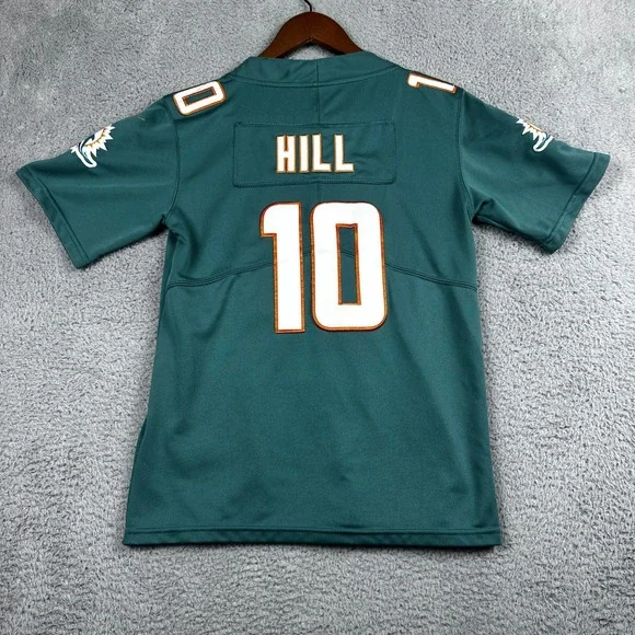 Tyreek Hill Miami Dolphins Nike Football Jersey Boys Medium Aqua Teal #10