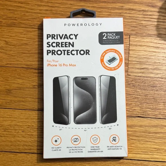 Privacy Screen Protector for iPhone 16 Pro Max - Black