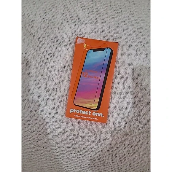 Protect onn Glass Screen Protector iPhone 12 Pro Max Clear Bubble-Free