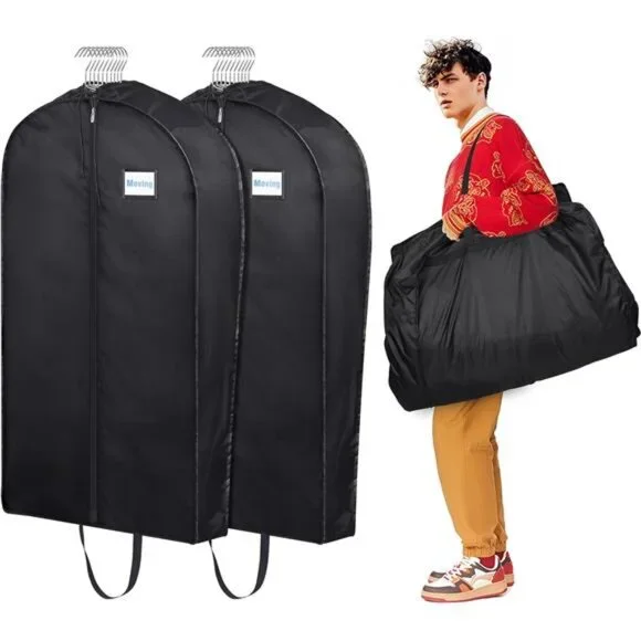 Garment Bags for Travel Large Capacity Hanging Clothes Suit Covers Waterproof 2