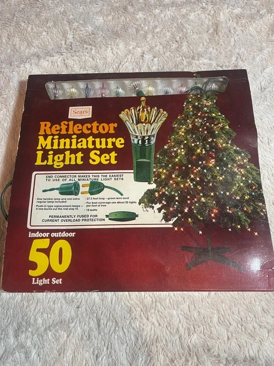 Sears vintage Multicolor Reflector Miniature Light Set