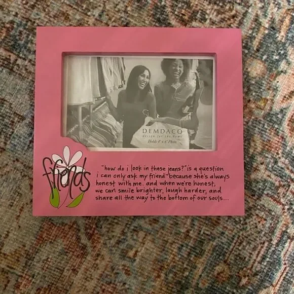 Friends picture frame hangs or stands