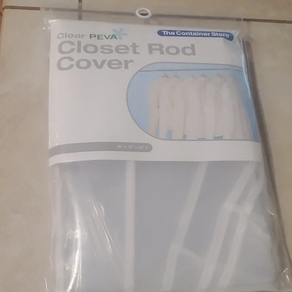 NWT Clear PEVA Closet Rod Cover Container Store