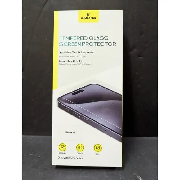 DUMOSONG tempered glass screen protector IPhone 15