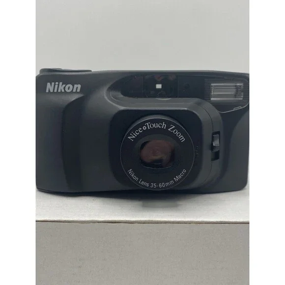 Nikon Nice Touch Zoom 35mm Film Camera w/ 35-60 MM Macro lens WORKING TESTED!