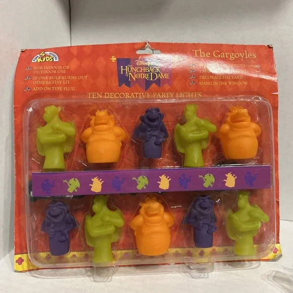 DISNEY'S THE HUNCHBACK OF NOTRE DAME - THE GARGOYLES PARTY LIGHTS STRING VINTAGE