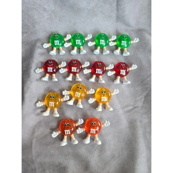 M&M's Happy Lights Christmas Lot Of 13 Replacement String Light Bulb Covers VTG