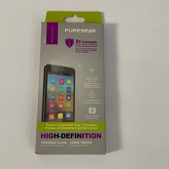 Puregear tempered glass screen protector iPhone 7/6S/6