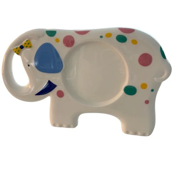BABY Photo Frame Mikasa 'Circus Pals' Elephant 7x4 Colorful White Bone China