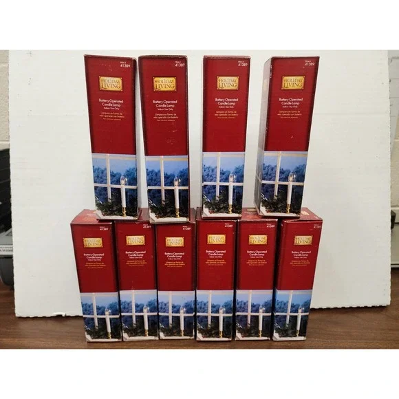 Holiday Living Battery-Operated Candle Lamp‎ Light Cordless Indoor #0041389 Lot