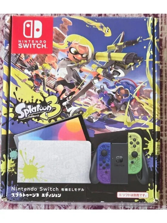 Nintendo Switch OLED Splatoon 3 Limited Edition 64GB Console Tested Working LE