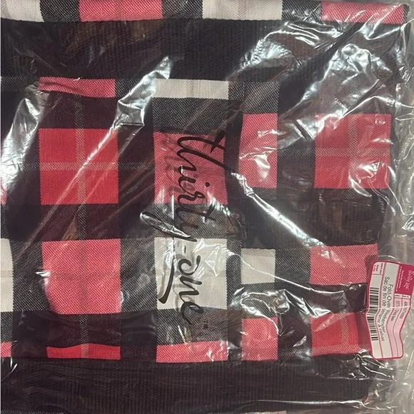 Thirty-One Pink and Black Fold-Over Weekender