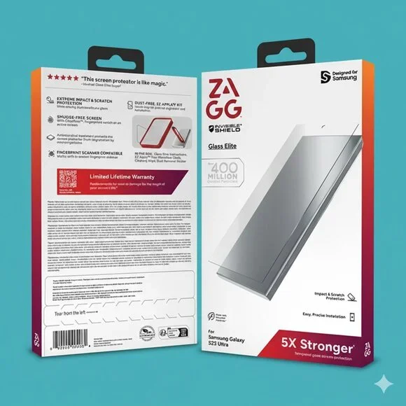 ZAGG Glass Elite Biometric Screen Protector – Samsung Galaxy S25 Ultra | NEW