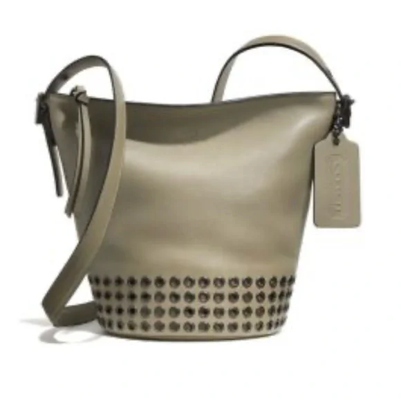 Coach Bleeker Grommets Mini Duffel In Olive Green
