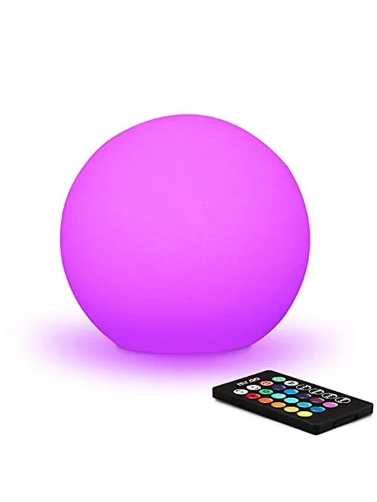 6inch RGB Color-Changing LED Globe Orb Light w/Remote,Mood Lamp Kids Night Light
