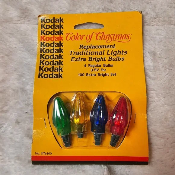 Kodak Color of Christmas Replacement Traditional Light Extra Bright Bulbs K76100