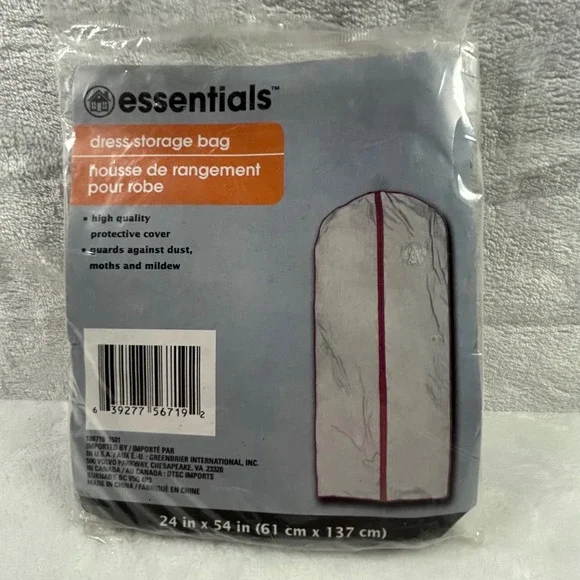 Essentials Dress Storage Bag Protective Cover 24 in x 54 in