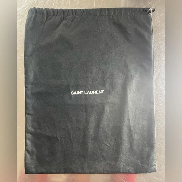 SAINT LAURENT Black Drawstring Dust Bag