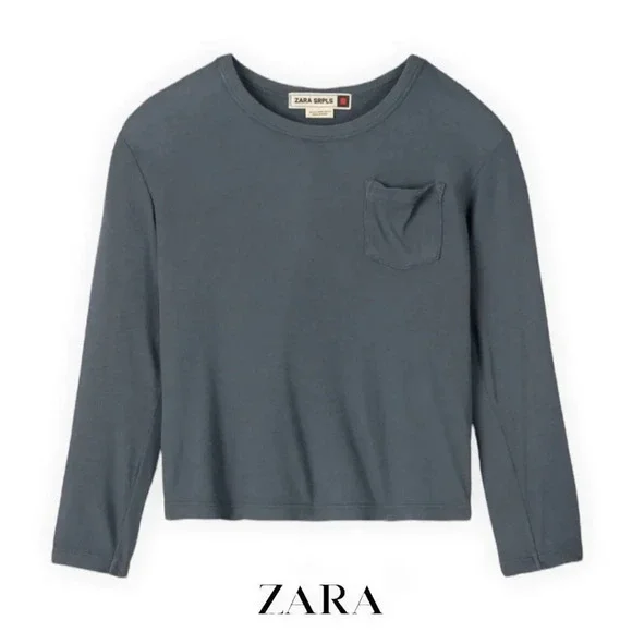 ZARA Kids | Gray | BASIC SRPLS T-SHIRT