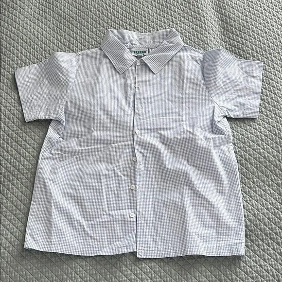 Little Laundry Blue Plaid Short Sleeve Shirt