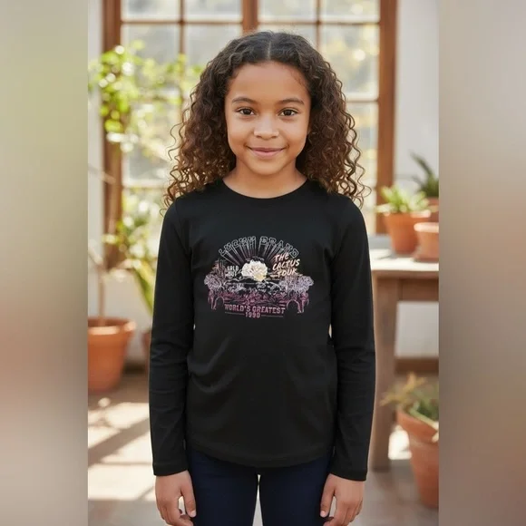 Lucky Brand Black Long Sleeve Tee