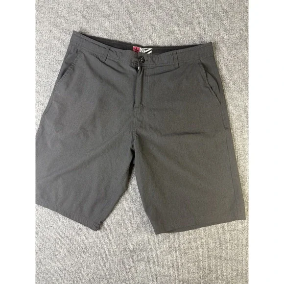 Mic Bros Men's Hybrid Shorts Size 34 Gray Stretch Casual Flat Front