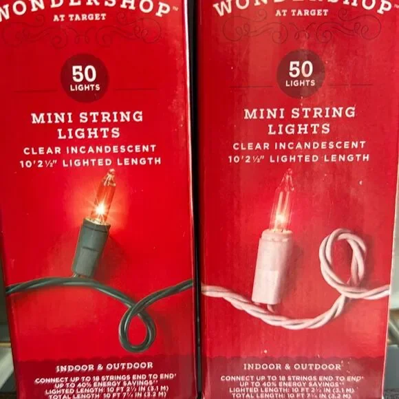 Wondershop 50 white Mini Christmas String‎ Lights NWT