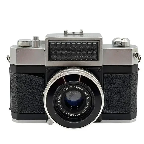 Nikkorex 35 Leaf Shutter SLR Film Camera w/ Nikkor-Q 50mm f/2.5 Lens – VTG Japan