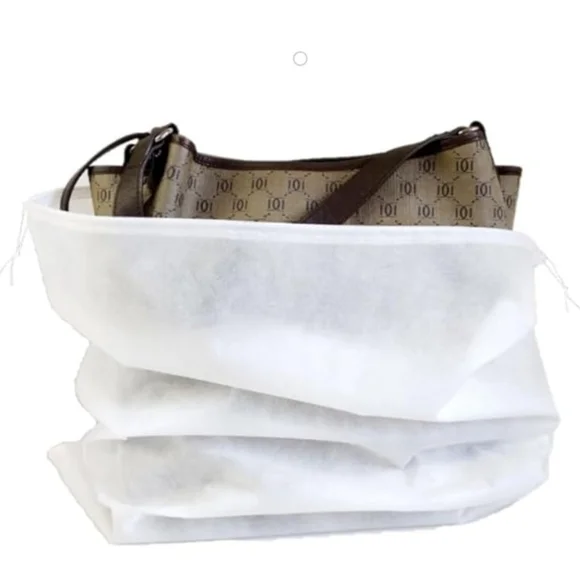 TWO Large Dust Cover FABRIC Storage Bags Eco-friendly -White