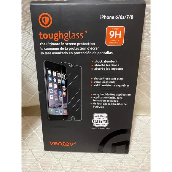 Ventev Toughglass Screen Protector for iPhone iPhone 6/6s/7/8 Clear