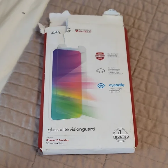 ZAGG Glass Elite VisionGuard Screen Protector for iPhone 13 Pro Max - Multicolor