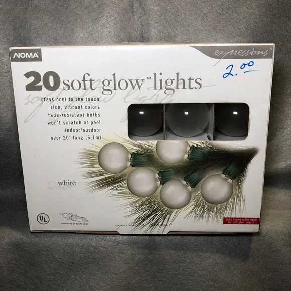 NOMA 20 SOFT GLOW STRING LIGHTS, INDOOR/OUTDOOR, OVER 20’ LONG, NIB