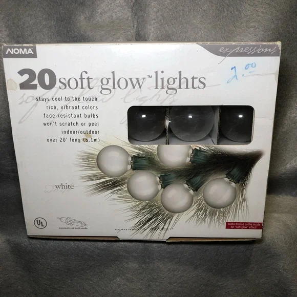 NOMA 20 SOFT GLOW STRING LIGHTS, INDOOR/OUTDOOR, OVER 20’ LONG, NIB