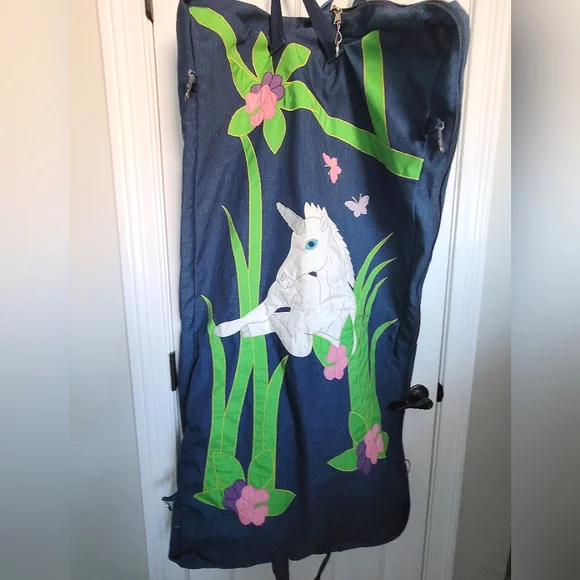 Unique Vintage Garment Bag Unicorn Floral Jean Tree Tops Hingham Massachusetts