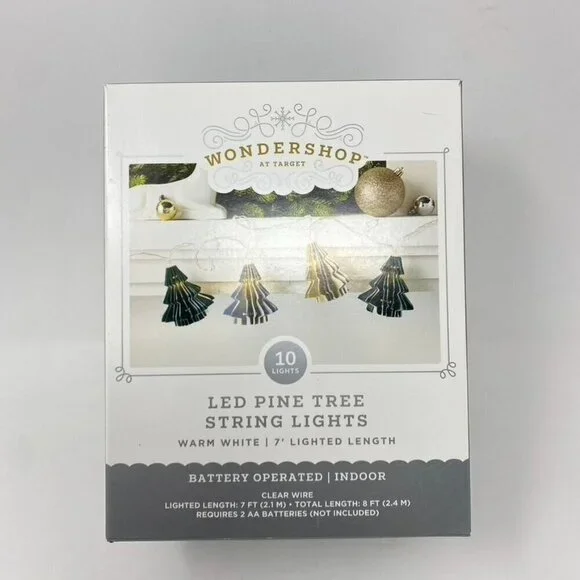 Target 8' Christmas Pine Tree 10 LED Battery Operated String Light Wondershop™