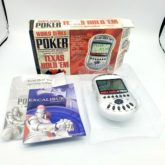 2004 Excalibur World Series Poker Texas Hold Em Handheld Electronic Game New NIB