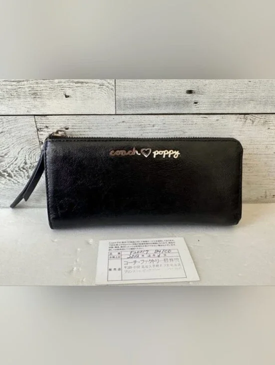 Coach Poppy Zip Wallet EUC
