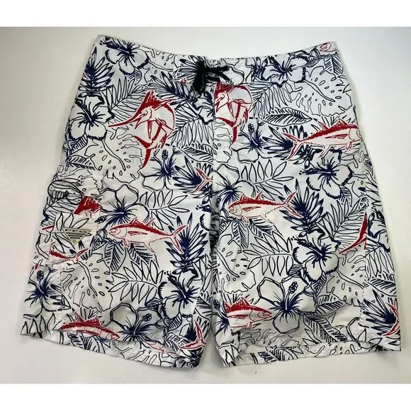 Columbia PFG Mens Sz‎ 36 Fish Responsibly Tunafish Board Shorts