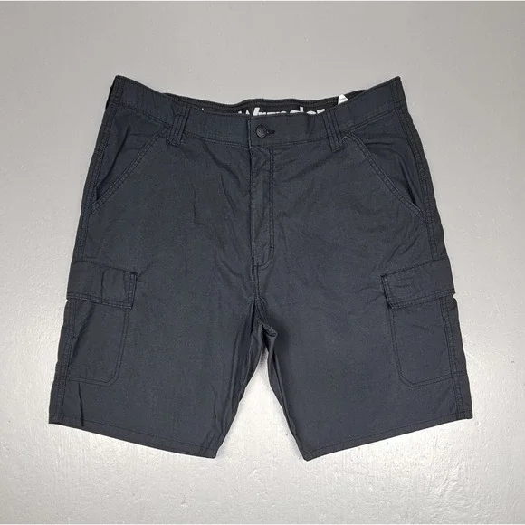 Wrangler ATG All Terrain Gear Shorts Mens 38 Black Flat Front‎ Cargo Western