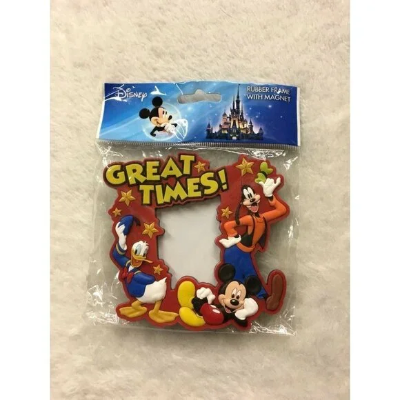 Disney Souvenir Rubber Frame Great Times Mickey Donald Goofy Magnetic NEW