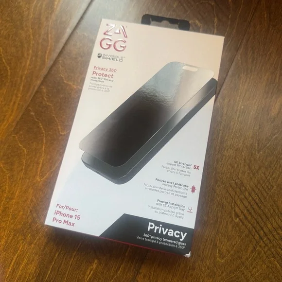 ZAGG iPhone 15 Pro Max privacy screen protector