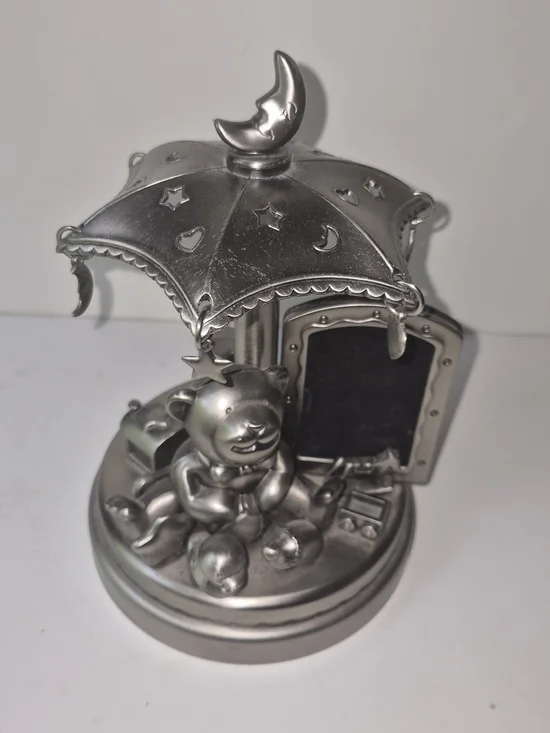 Silver Moon & Bear Frame with Umbrella