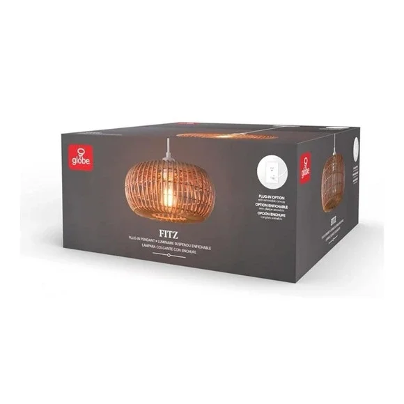 hanging light fixture plug in option