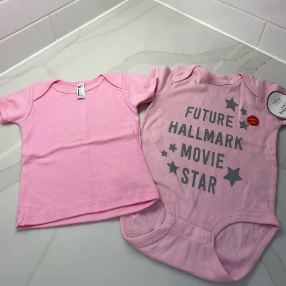 HALLMARK/AMERICAN APPAREL COTTON ONESIE/TEE SET NEW