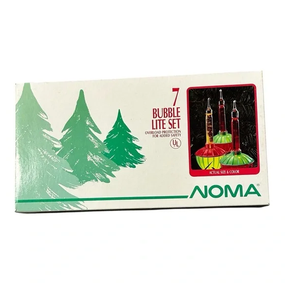 NOMA Holiday Bubble Light Set - Red and Green
